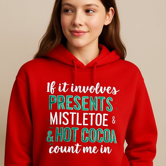 beautees Pullover Hoodie Graphic Long Sleeve Elastic Bottom Sleeves Red Medium - Picture 1 of 15